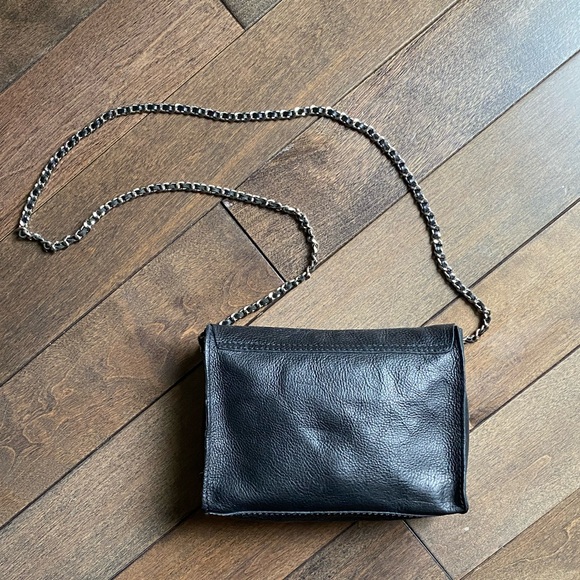 Zara small leather purse with chain strap. Black colour. - Picture 12 of 14